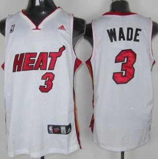 Miami Heat #3 Dwyane Wade White Swingman Jersey - Zenithce