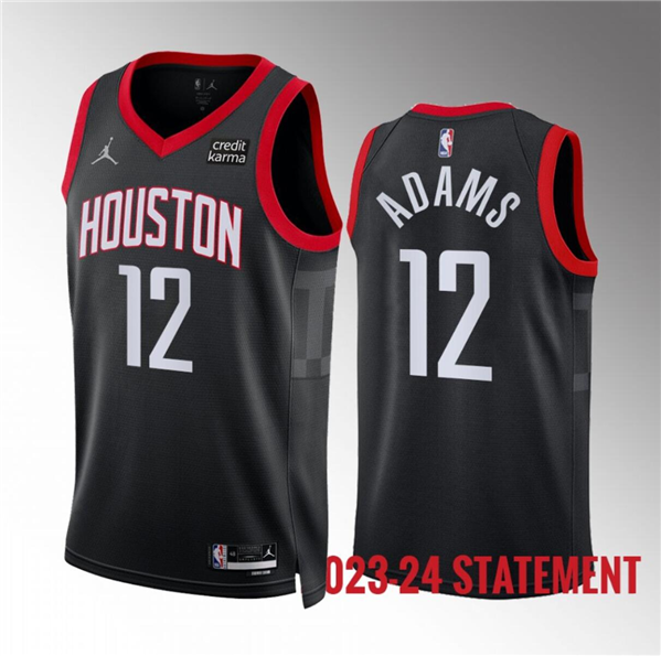 Houston Rockets #12 Steven Adams Black Statement Edition Stitched Jersey - Zenithce