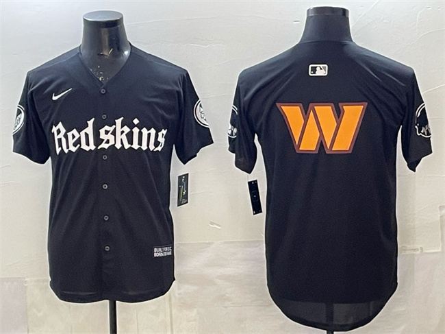 Washington Commanders Team Big Logo Black 'Gothic Capitol Shadows Edition' Limited Stitched Jersey - Zenithce