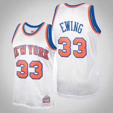 New York Knicks Patrick Ewing #33 Platinum Hardwood Classics Swingman Mitchell & Ness Jersey - Zenithce