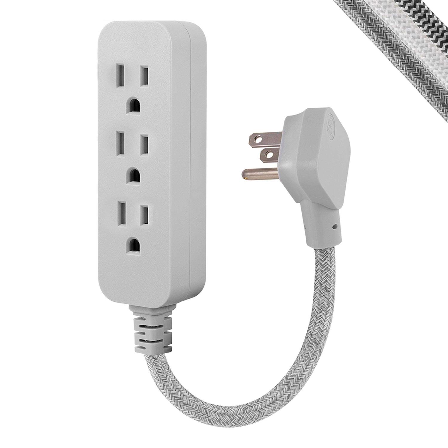 General Electric 3-Outlet Grounded Extension Cord Braided - Zenithce