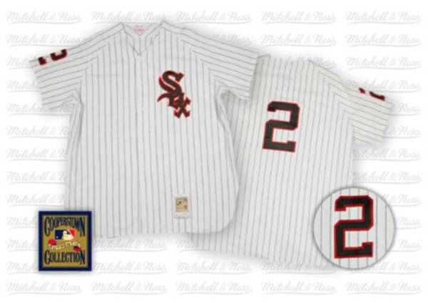 Mitchell And Ness White Sox #2 Nellie Fox Stitched White Throwback Jersey - Zenithce