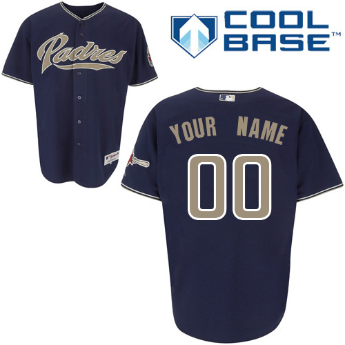 Padres Customized Authentic Blue Cool Base MLB Jersey - Zenithce