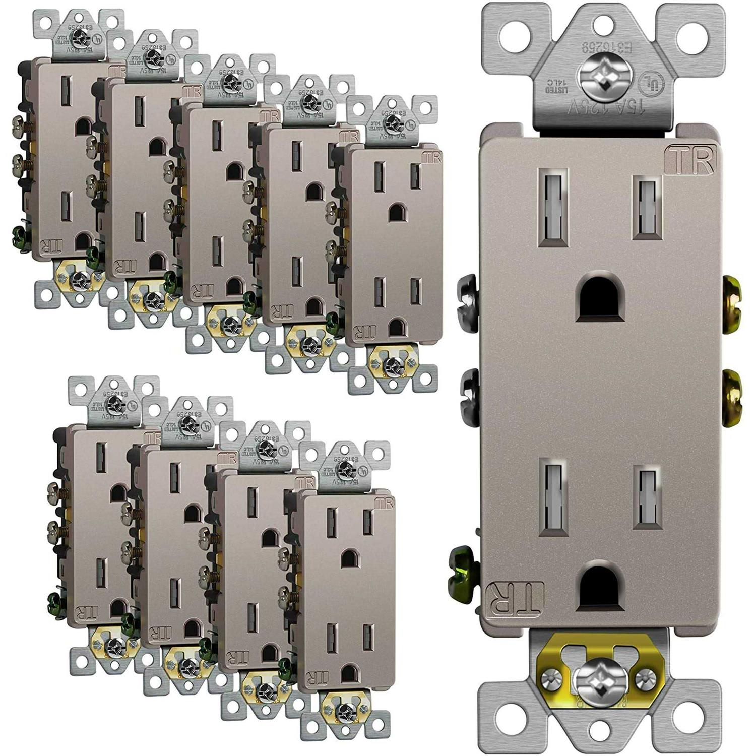 Enerlites Elite Series Decorator Receptacle Child Safe Tamper-Resistant Outlet - Zenithce