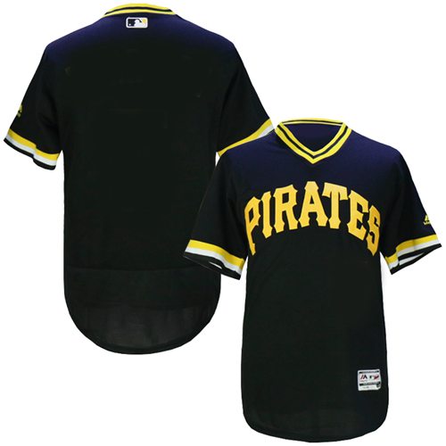 Pirates Blank Black Flexbase Authentic Collection Cooperstown Stitched Jersey - Zenithce