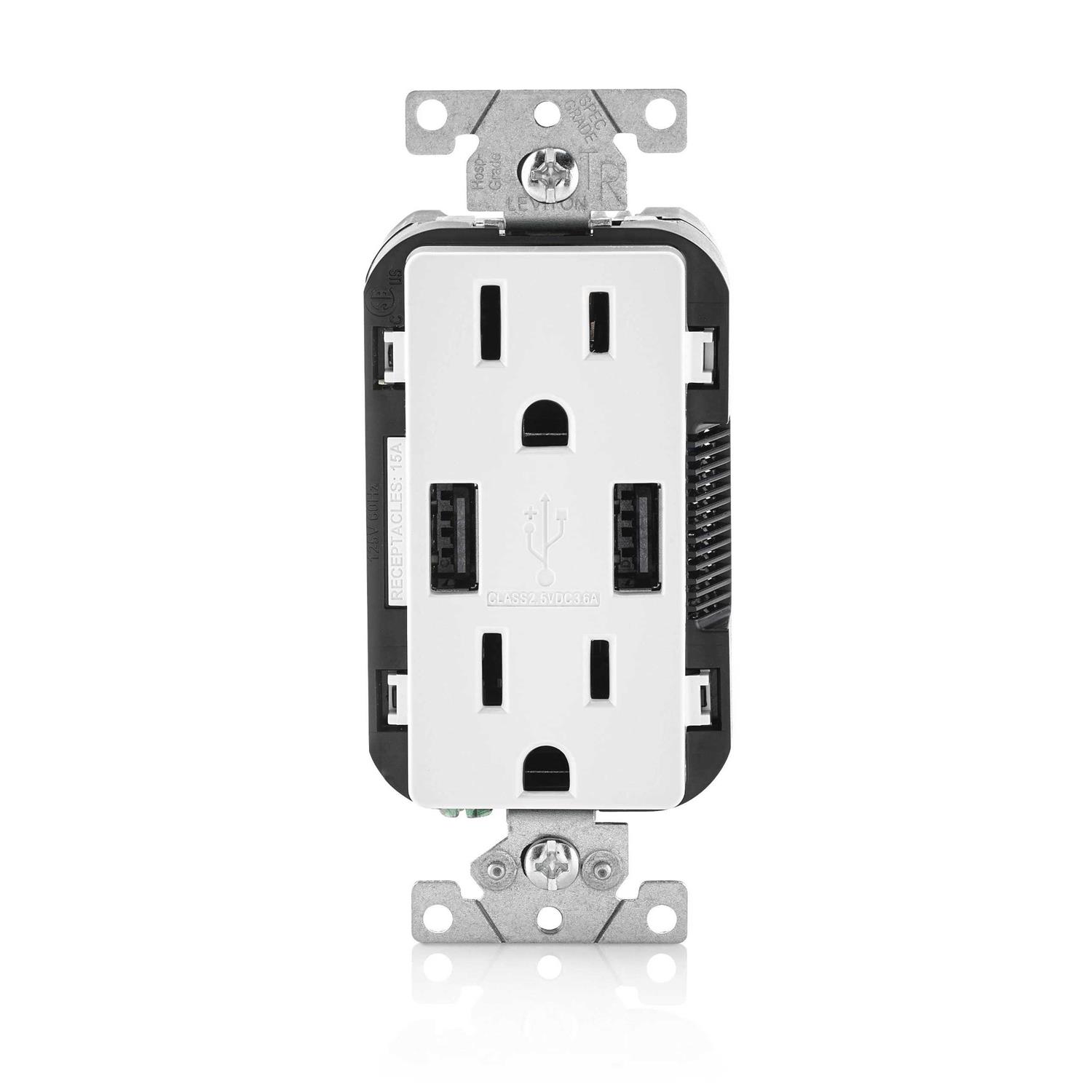 Leviton Decora Surge Duplex Receptacle - Zenithce