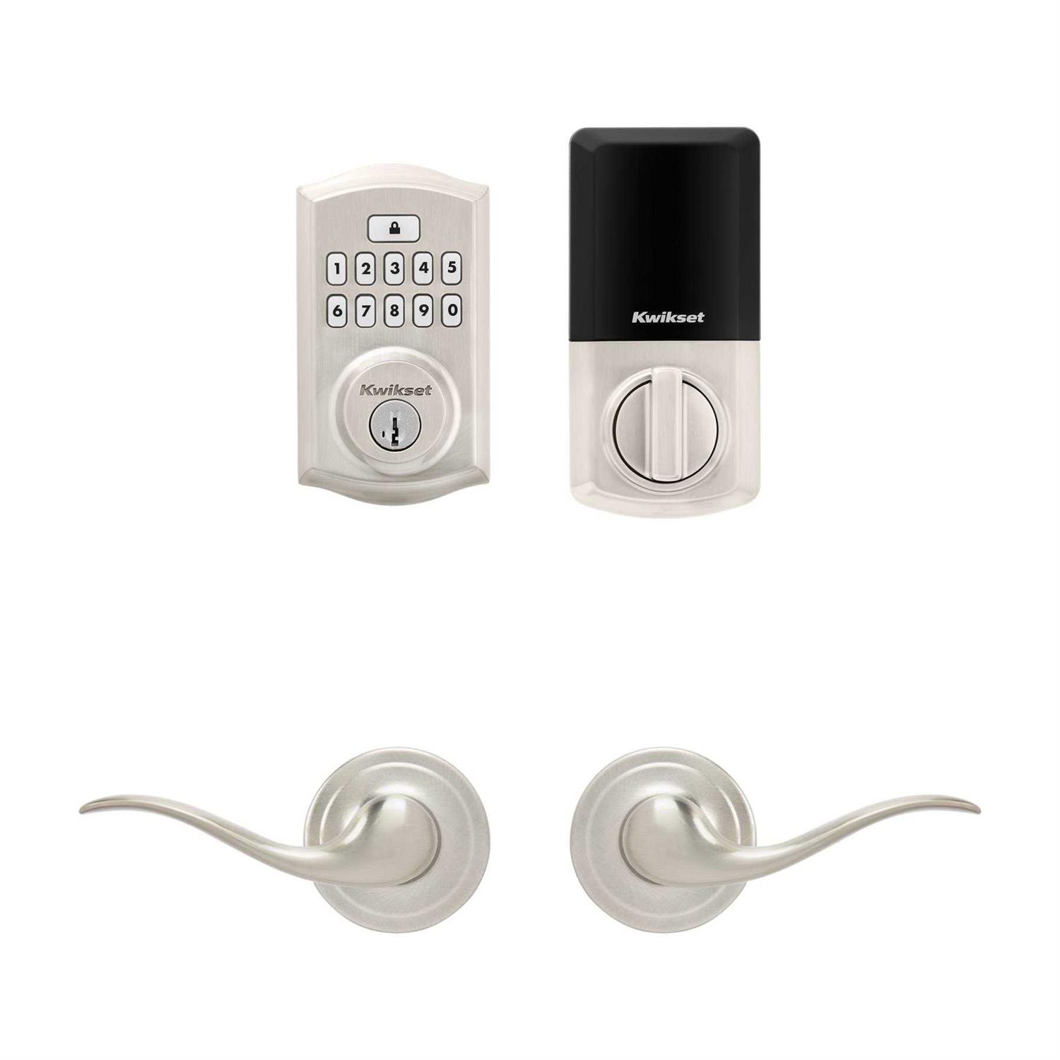 Kwikset Signature Series 270 SmartCode Satin Nickel Single Cylinder Smartkey Electronic Deadbolt Lighted Keypad | 992700-002 - Zenithce