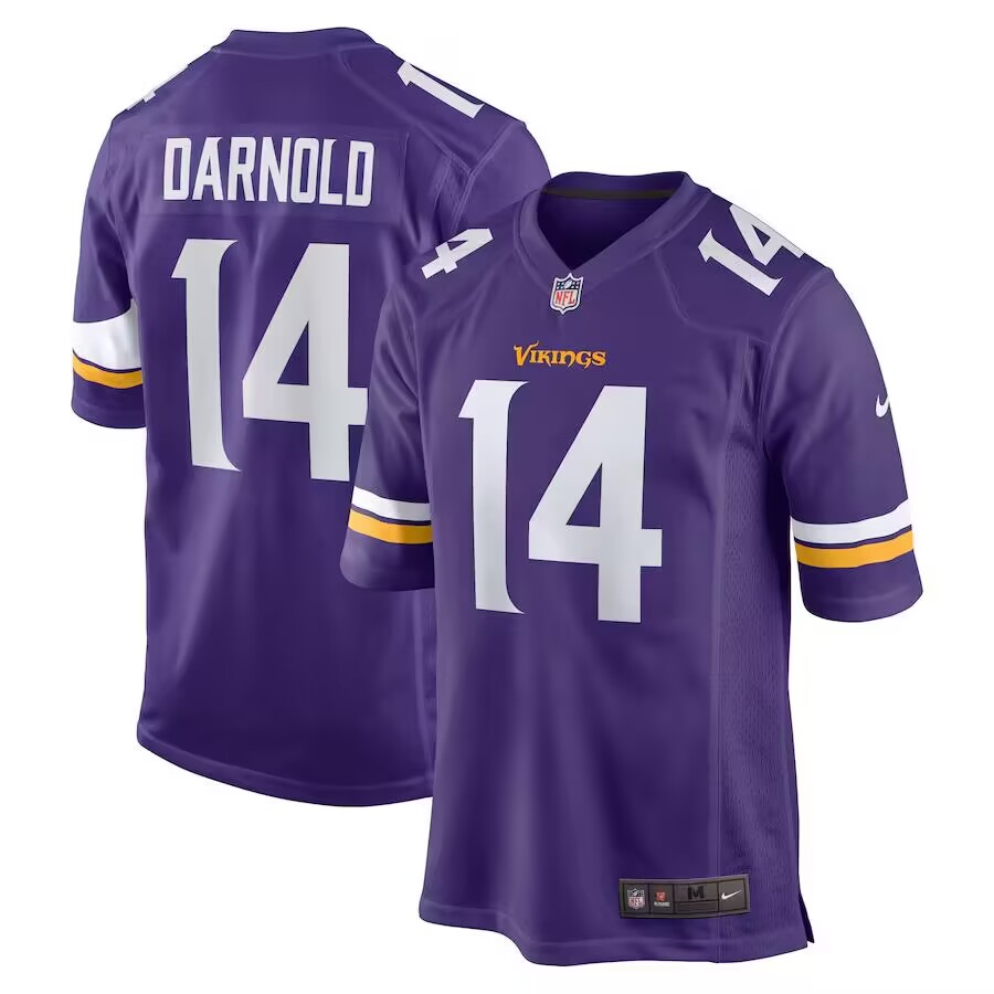 Minnesota Vikings #14 Sam Darnold Purple Stitched Game Jersey - Zenithce