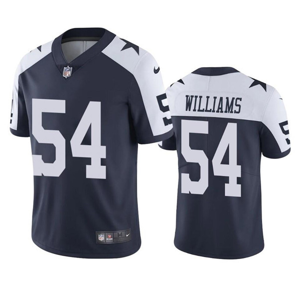 Dallas Cowboys #54 Sam Williams White Navy Vapor Limited Stitched Jersey - Zenithce