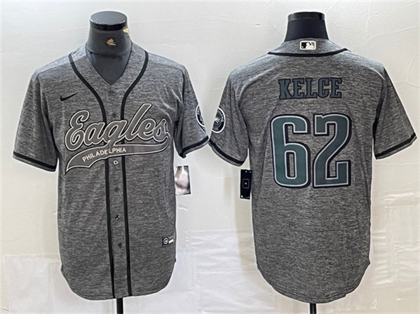 Philadelphia Eagles #62 Jason Kelce Gray Cool Base Stitched Jersey - Zenithce