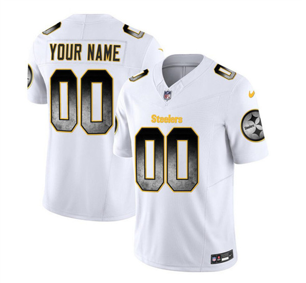 Pittsburgh Steelers Custom White 2023 F.U.S.E. Smoke Vapor Untouchable Limited Stitched Jersey - Zenithce