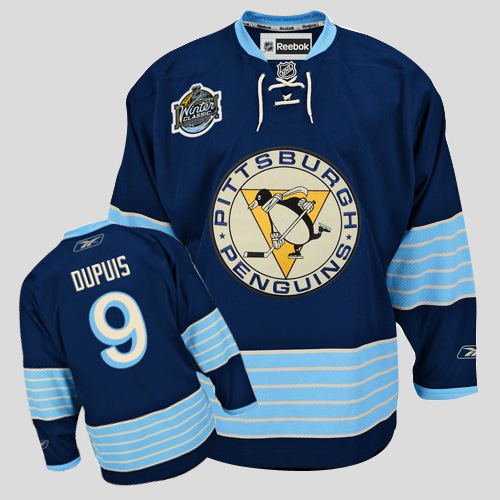 Penguins #9 Pascal Dupuis 2011 Winter Classic Vintage Stitched Dark Blue Jersey - Zenithce
