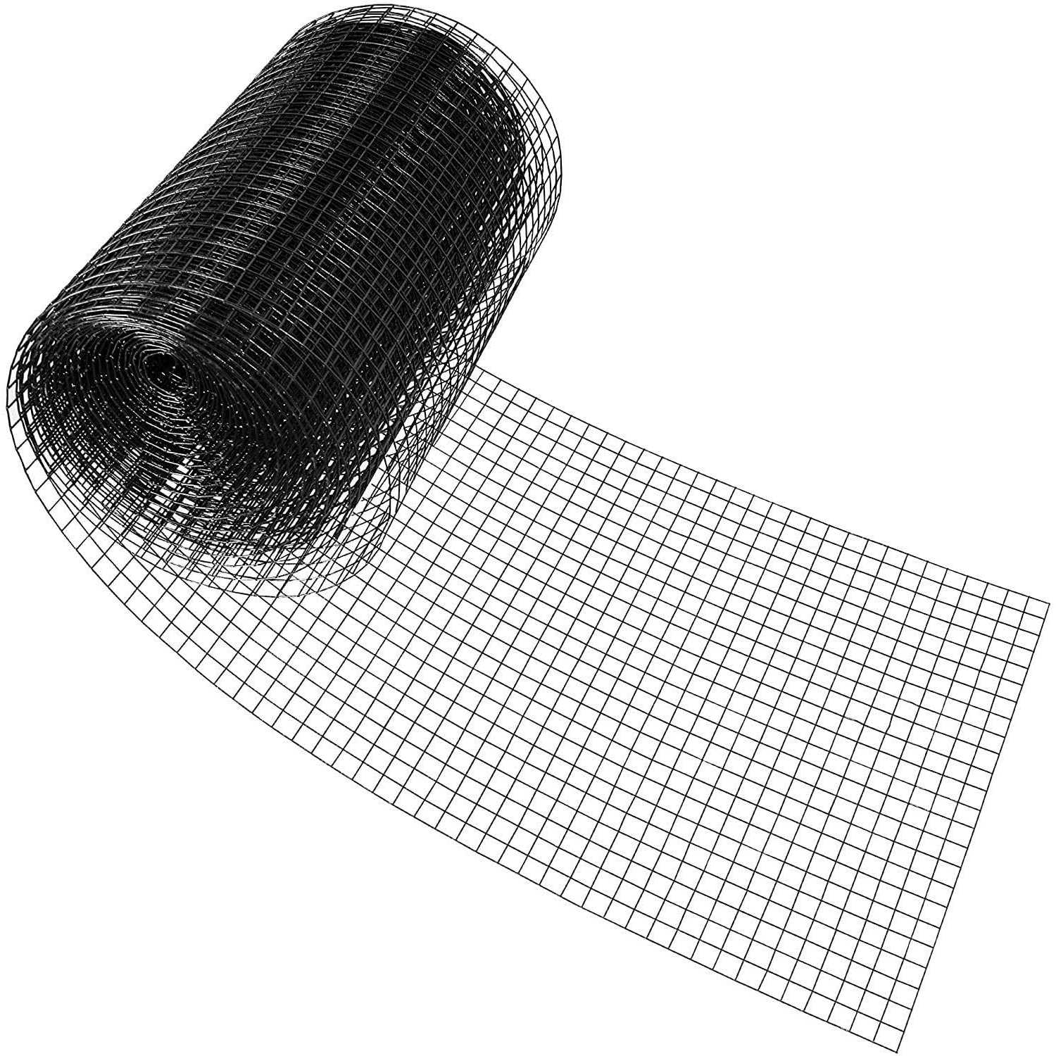 Fencer Wire 16 Gauge Black Vinyl Coated Welded Wire Mesh Size by 1 inch - Zenithce