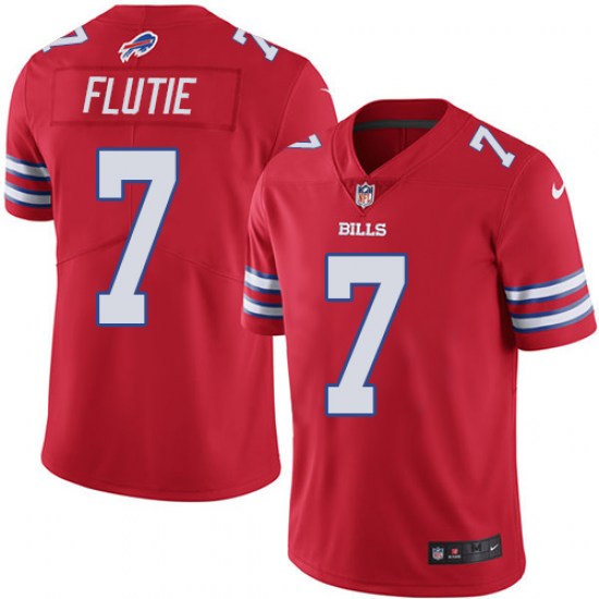 Buffalo Bills #7 Doug Flutie Red Vapor Untouchable Limited Stitched Jersey - Zenithce