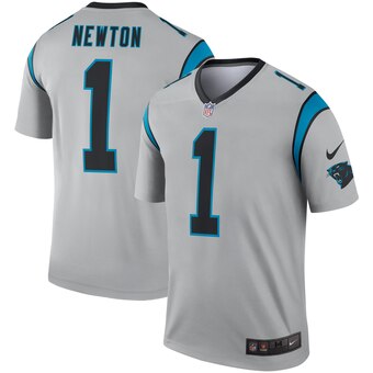 Carolina Panthers #1 Cam Newton Silver Inverted Legend Jersey - Zenithce