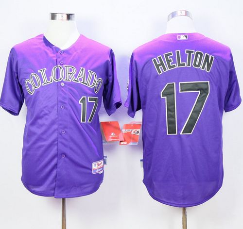 Rockies #17 Todd Helton Purple Cool Base Stitched Jersey - Zenithce