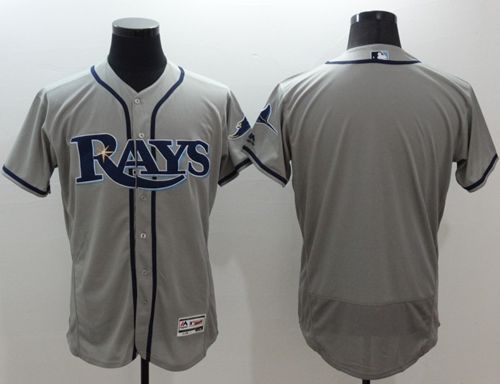 Rays Blank Grey Flexbase Authentic Collection Stitched Jersey - Zenithce
