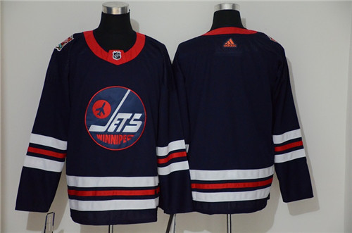 Winnipeg Jets Blank Navy Stitched Jersey - Zenithce