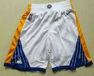 Golden State Warriors White 2017-2018 Authentic Stitched Shorts - Zenithce