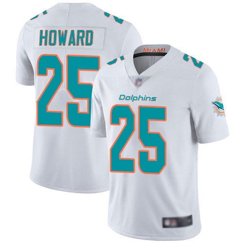 Miami Dolphins #25 Xavien Howard White Vapor Untouchable Limited Stitched Jersey - Zenithce