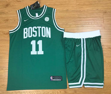 Boston Celtics #11 Kyrie Irving Green 2017-2018 Swingman Stitched Jersey With Shorts - Zenithce