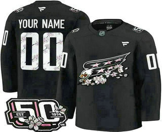 Washington Capitals Customized Black 50th Anniversary Authentic Jersey - Zenithce