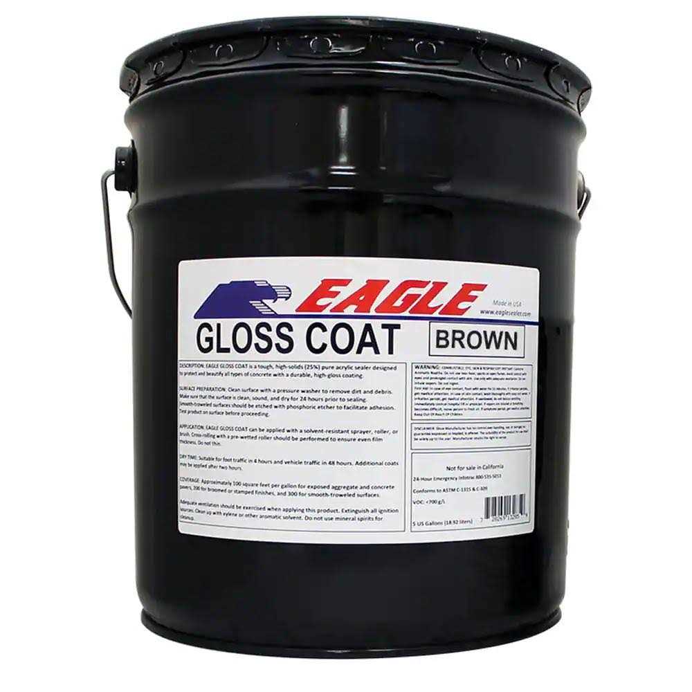 Eagle 5 gal. Clear Coat High Gloss Oil-Based Acrylic Topping Over Solid Sealer ETC5 - Zenithce