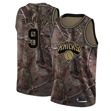 Knicks #9 R.J. Barrett Camo Swingman Realtree Collection Jersey - Zenithce