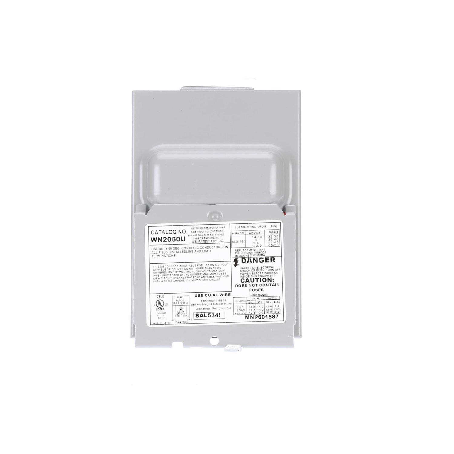Siemens 60 Amp Double Pole Type QPF GFCI Circuit Breaker RBPU - Zenithce