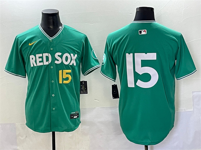 Boston Red Sox #15 Dustin Pedroia Green 2025 City Connect Limited Stitched Jersey - Zenithce
