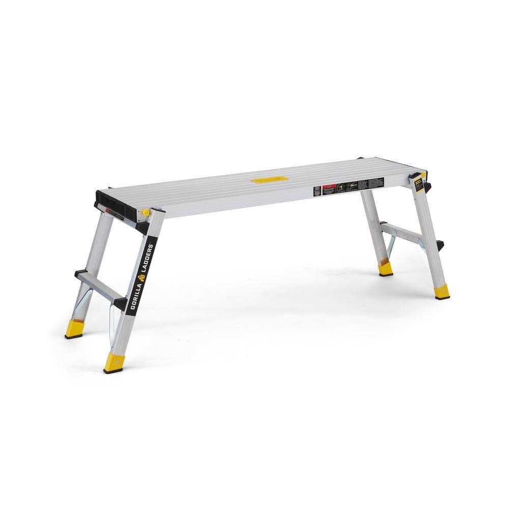 Gorilla Ladders 47.25 in. x 12 in. x 20 in. Aluminum Slim-Fold Work Platform - Zenithce