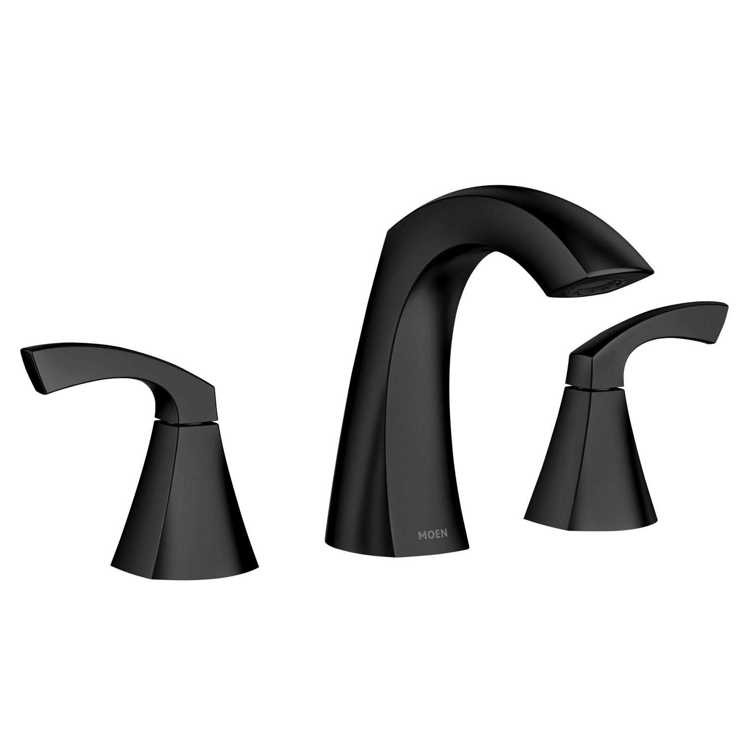 Moen Lindor Matte Black 2-Handle Centerset Bathroom Faucet - Zenithce