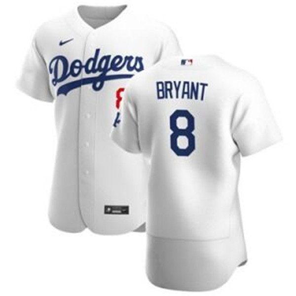 Los Angeles Dodgers #8 Bryant White Flex Base Stitched Jersey - Zenithce