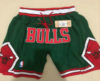 Chicago Bulls Green 2008-09 Swingman Just Don Shorts - Zenithce
