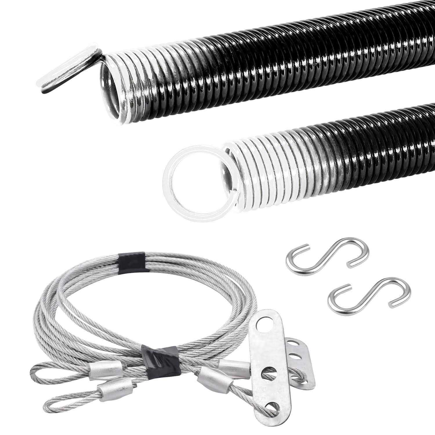 Hardwarex Supply Garage Electrophoresis Extension Spring with Safety Cable - Zenithce