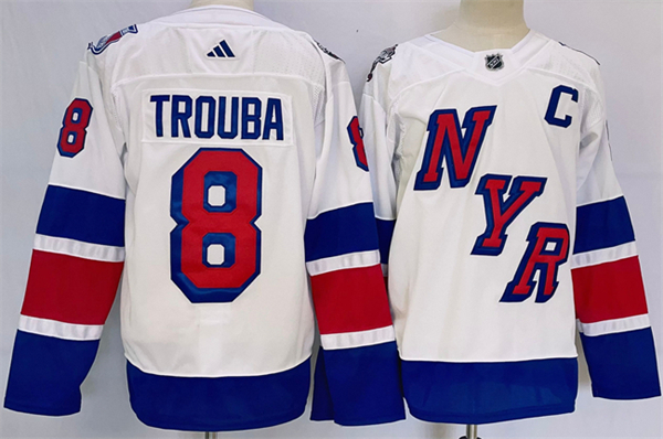 New York Rangers #8 Jacob Trouba White 2023-2024 Stadium Series Stitched Jersey - Zenithce