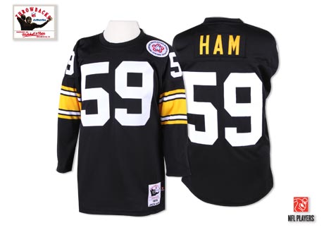 Mitchell And Ness Steelers #59 Jack Ham Black Stitched Jersey - Zenithce