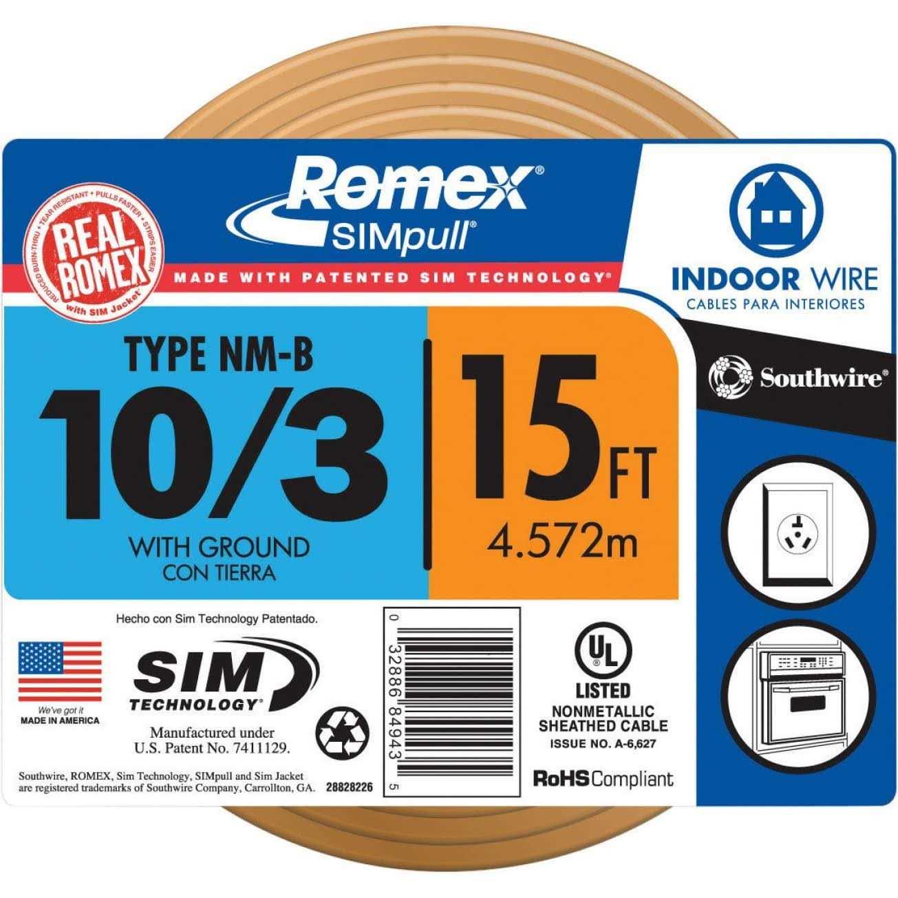 Southwire 14/2 UF W/G 100′ Wire 13054226 - Zenithce
