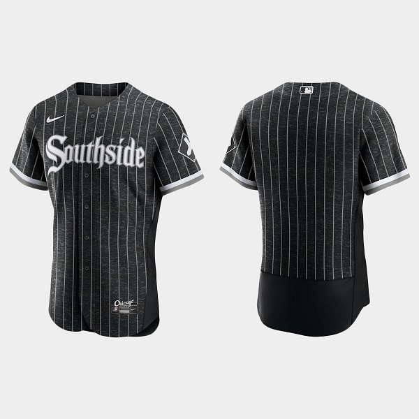 Chicago White Sox Blank Black 2021 City Connect Replica Flex Base Stitched Jersey - Zenithce