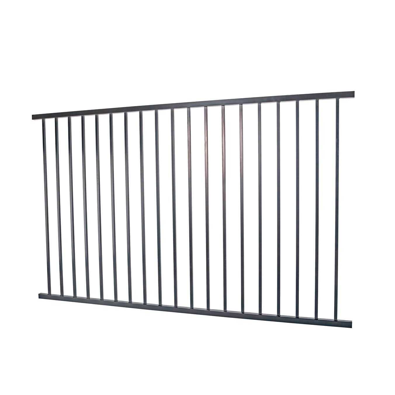 Monroe 5-ft H x 8-ft W White Steel Fence Panel - Zenithce