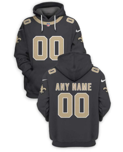 New Orleans Saints Black Performance Pullover Hoodie - Zenithce