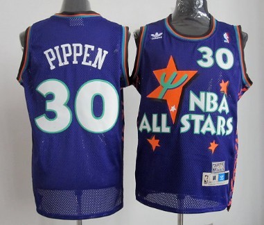 1995 All-Star #30 Scottie Pippen Purple Swingman Throwback Jersey - Zenithce