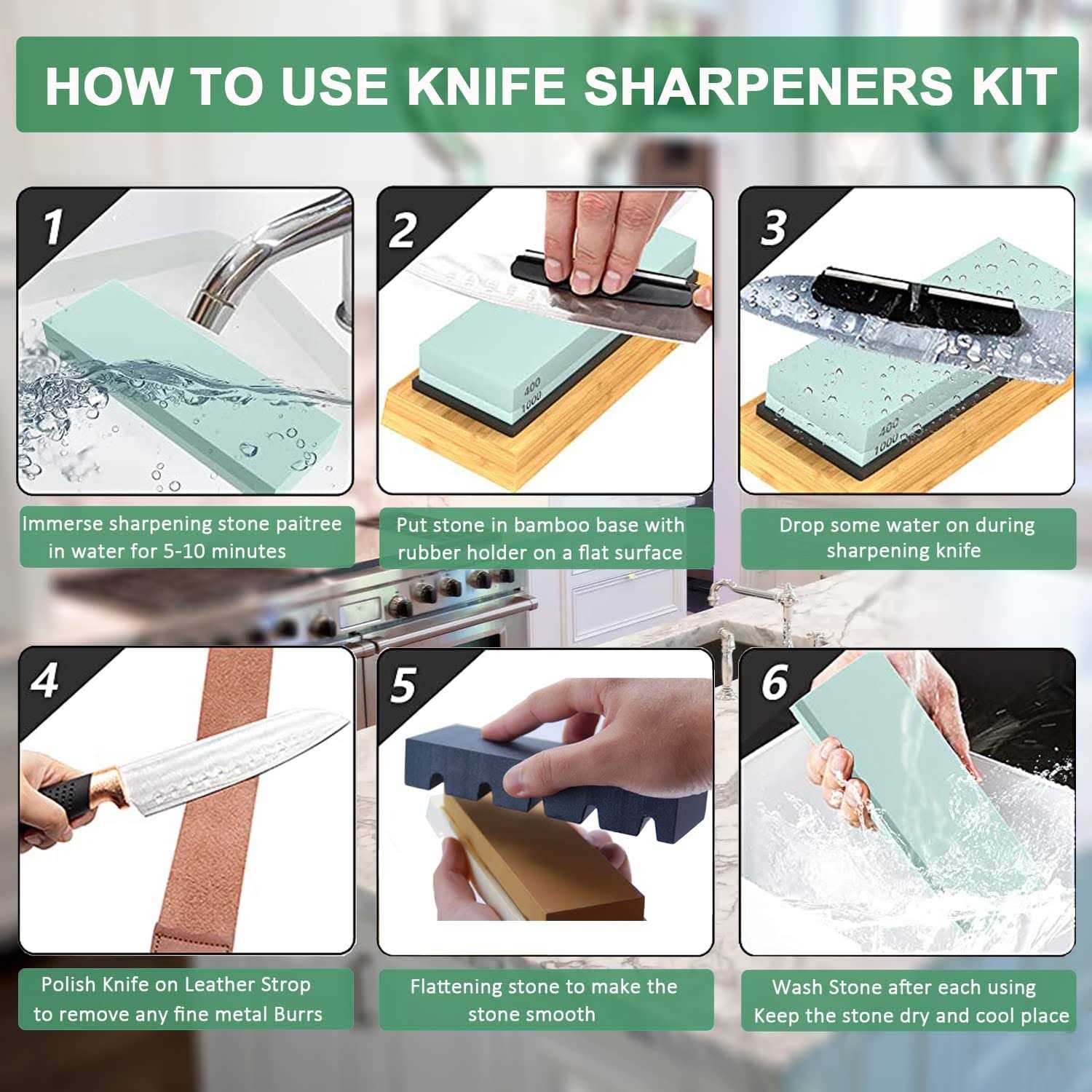 Whetstone Knife Sharpener - Zenithce
