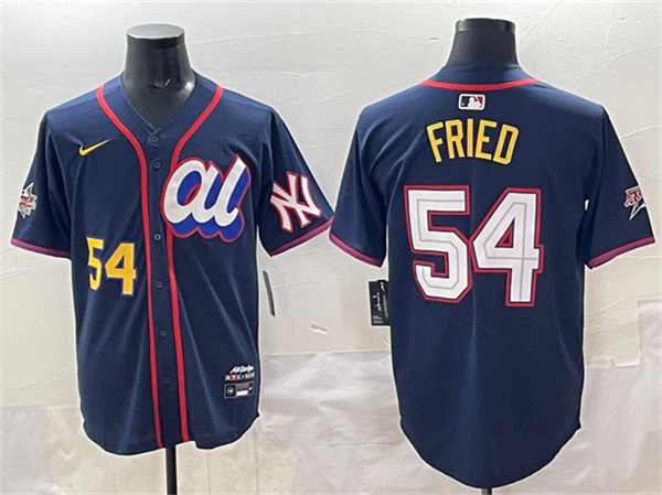 American League #54 Max Fried Navy 2025 All-Star Edition Limited Stitched Jersey - Zenithce