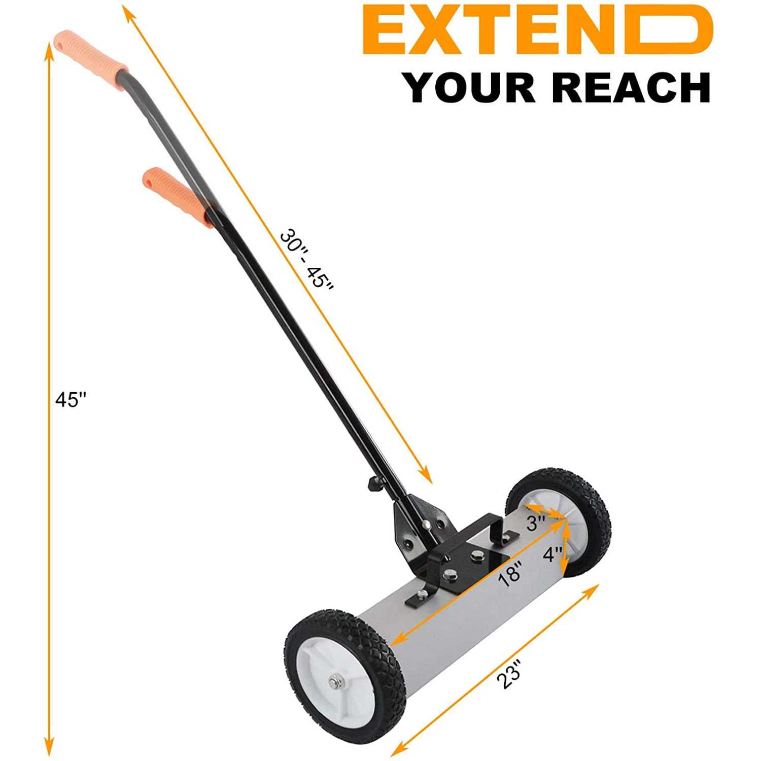 Toolwiz Magnetic Sweeper Magnetic Pickup Telescoping Magnet Holder with Quick Release and - Zenithce