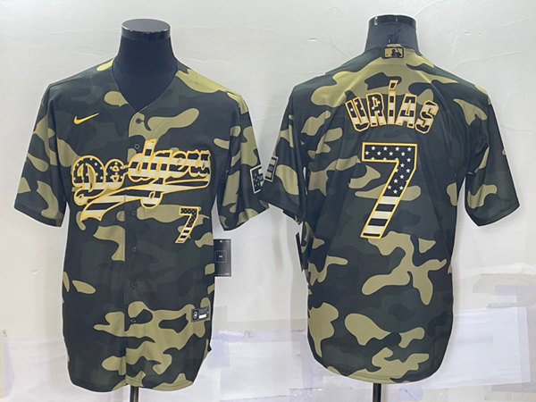 Los Angeles Dodgers #7 Julio Urias Olive Cool Base Stitched Baseball Jersey - Zenithce