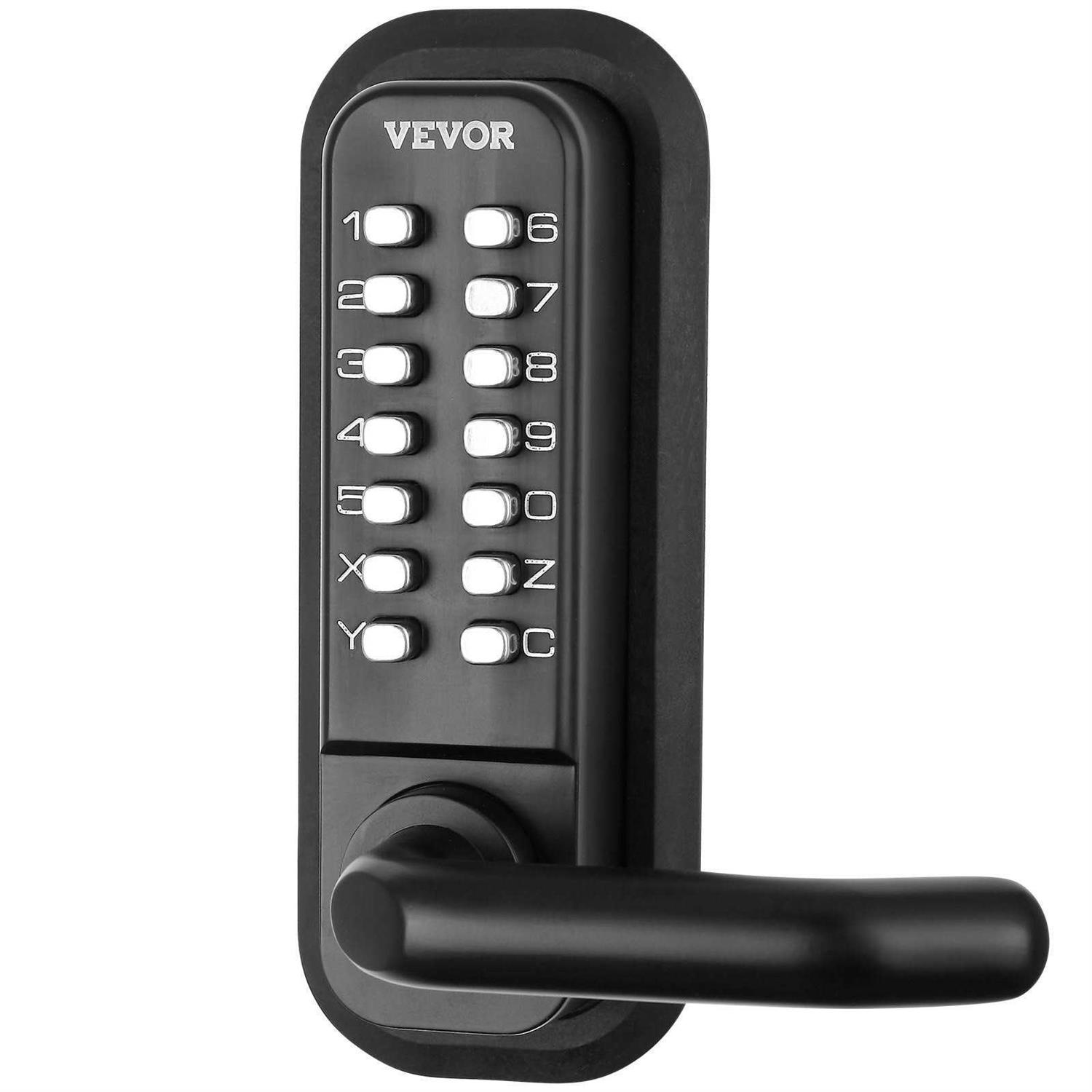 VEVOR Mechanical Keyless Entry Door Lock 14 Digit Keypad Water-proof Zinc Alloy - Zenithce