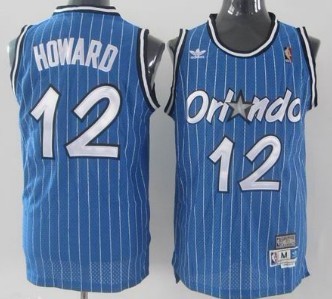 Orlando Magic #12 Dwight Howard Blue Swingman Throwback Jersey - Zenithce