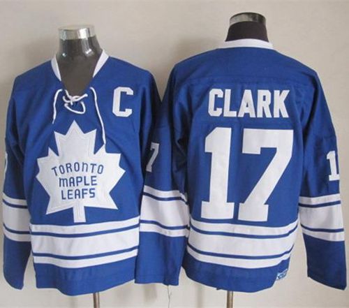 Maple Leafs #17 Wendel Clark Blue CCM Throwback Third Stitched Jersey - Zenithce