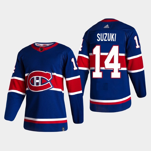 Montreal Canadiens #14 Nick Suzuki Blue Stitched Jersey - Zenithce